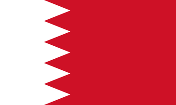 Flagge vom Königreich Bahrain