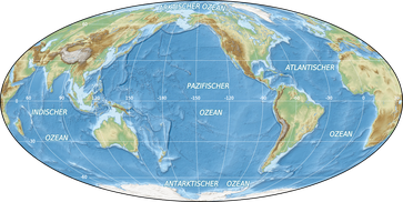 Als Ozean (Plural die Ozeane, von griechisch ὀκεανός („Ozean“, der die Erdscheibe umfließende Weltstrom, Personifikation als antiker Gott Okeanos) bezeichnet man die größten Meere der Erde. Synonym und als Übertragung im Deutschen auch Weltmeer.