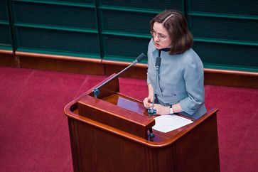 Elvira Nabiullina Bild: Norwegian-Russian Chamber of Commerce , on Flickr CC BY-SA 2.0