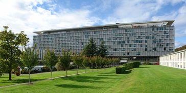 Südseite der WHO-Zentrale in Genf