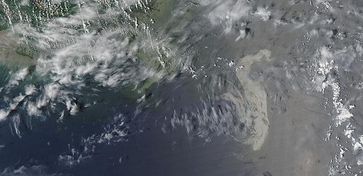 Satellitenaufnahme von Ölpest im Golf von Mexiko am 11. Mai. Bild: NASA, dts Nachrichtenagentur