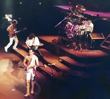 Freddie Mercury mit Queen in Frankfurt am Main, 1984
