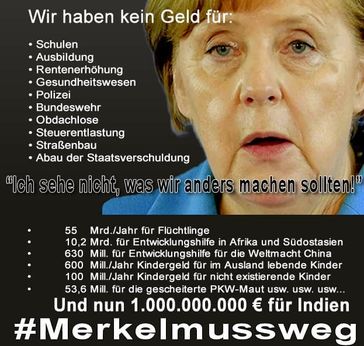 Angela Merkel steht wegen ihrer auslandsorientierten Politik in Deutschland in der Dauerkritik (Symbolbild)