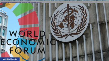 Bild: United Nations / Wikimedia Commons / Public domain World Economic Forum / Wikimedia Commons / Public domain Montage: AUF1WHO: Guilhem Vellut / CC BY 2.0; zugeschnitten; Logo WEF: WEF / Public domain; Global Goals: Rajeeb (Marajozkee) / CC BY-SA 4.0; Alle Bilder: Wikimedia Commons / AUF1 / Eigenes Werk