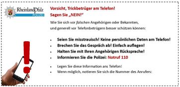 Falsche Polizei und Polizeibeamte: Vorsicht vor Trickbetrügern am Telefon!