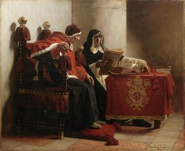 Der Papst und der Inquisitor (Gemälde von Jean Paul Laurens, 1882), Symbolbild