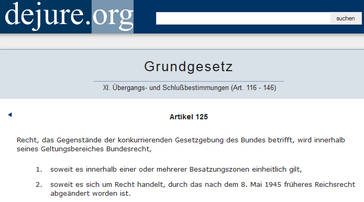 Artikel 125 Grundgesetz für die Bundesrepublik Deutschland