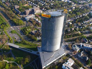 Deutsche Post Tower aus der Vogelperspektive