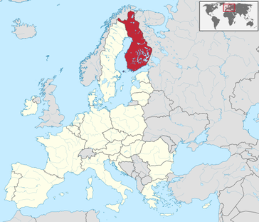 Finnland aif der Karte