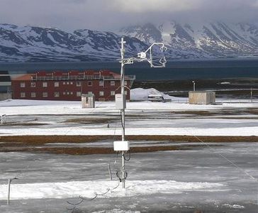 Turbulenzmesskomplex in Ny-Ålesund, Spitzbergen. Bild: J. Lüers