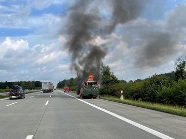 Fahrzeugbrand A1 Bild: Polizei