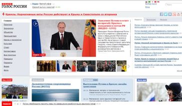 Screenshot der Webseite von Radio "Stimme Russlands"
