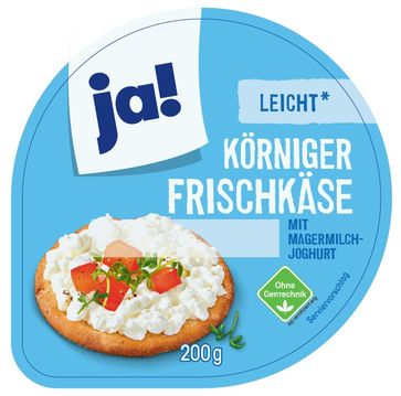 ja! Körniger Frischkäse  Bild: Berglandmilch eGen Fotograf: Berglandmilch eGen