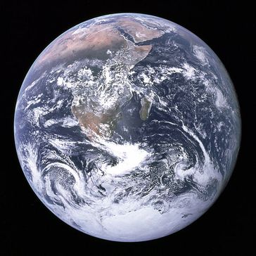 Die Erde, aufgenommen von Apollo 17 am 7. Dezember 1972 Bild: de.wikipedia.org