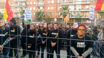 Demonstration für die Freilassung der inhaftierten katalanischen Ex-Regierungsmitglieder in Barcelona im November 2017.