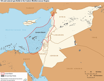 Grenzen des Levantischen Beckens (US EIA)