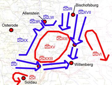 Kesselschlacht / Einkesslung bei Tannberg (Symbolbild)
