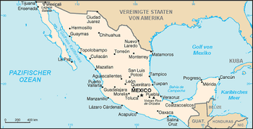 Karte von Mexiko Bild: de.wikipedia.org