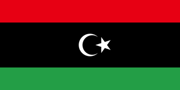 Die Flagge Libyens