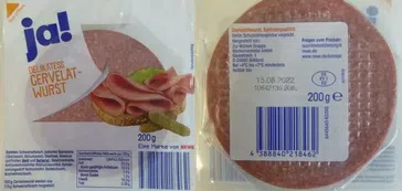 ja! Delikatess Cervelatwurst 200g