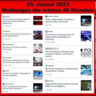 Straftaten am 23-25.01.2023 (Symbolbild)