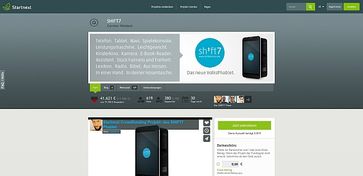 Screenshot www.startnext.de/shift7
