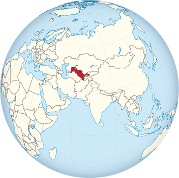 Usbekistan auf der Welt