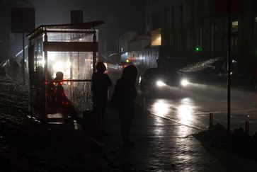 Kiew im Dunkeln am 24. November 2022. Bild: Danylo Antoniuk/Anadolu Agency / Gettyimages.ru