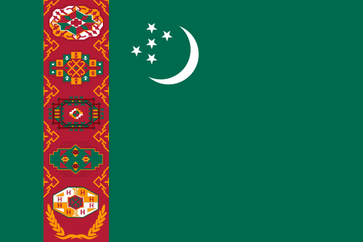 Flagge von Turkmenistan