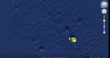 Bild: Screenshot Youtube Video "UFO 5 5 km in the Pacific Ocean off the coast of Mexico Google earth image"