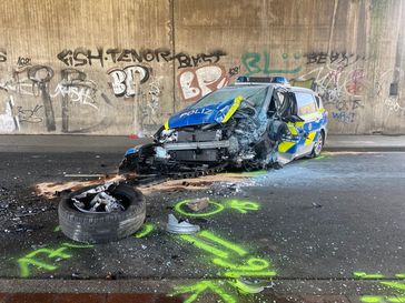 Foto von der Unfallstelle Bild: Polizei