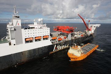 Verlegeschiff am Bau von Nord Stream 2
