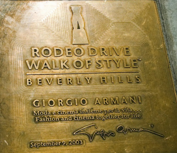 Giorgio Armani Ehrung auf dem Walk of Style, Beverly Hills