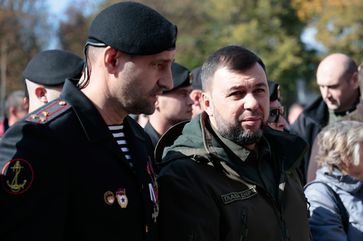 Chef der Volksrepublik Donezk Denis Puschilin (rechts im Bild) (2022) Bild: Sergei Awerin / Sputnik