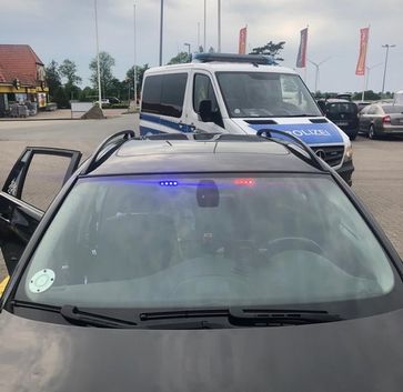 LED Blaulicht angebaut Bild: Bundespolizei