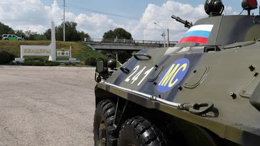 Archivbild: Ein Radschützenpanzer der russischen Friedenstruppen in der Moldauischen Transnistrischen Republik. Bendery, 24. August 2019 Bild: Sputnik/Wadim Sawizki