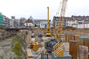 Kölner Stadtarchiv: 3. März 2013: Errichtung des Besichtigungsbauwerks