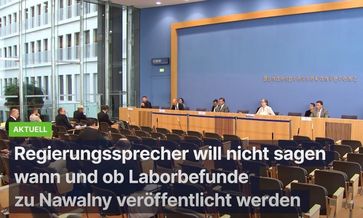 Regierungssprecher Seibert will nicht sagen wann und ob Laborbefunde zu Nawalny veröffentlicht werden.