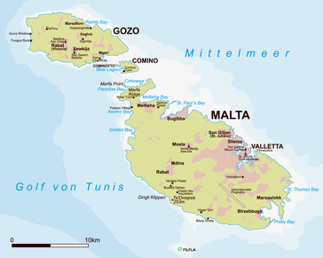 Die Republik Malta (maltesisch Repubblika ta’ Malta, englisch Republic of Malta) ist ein südeuropäischer Inselstaat im Mittelmeer. Sie besteht aus den drei bewohnten Inseln Malta