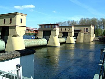 Das Laufwasserkraftwerk Hengstey zwischen Herdecke und Hagen