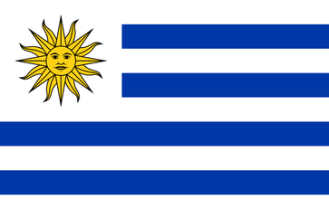 Flagge von Uruguay (amtlich República Oriental del Uruguay - Republik Östlich des Uruguay)