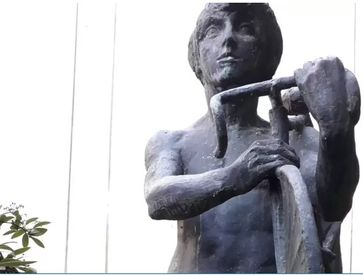 Lichtbild der Skulptur aus der Rheinpfalz vom 07.September 2022 Bild: Polizei