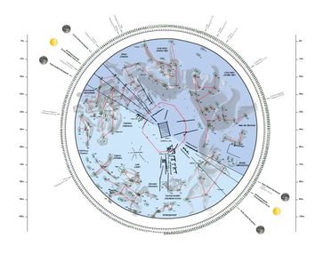 Gesamtplan der frühkeltischen Fürstengrabhügel mit eingetragenen Sternbildern. Grafik: A. Mees / RGZM