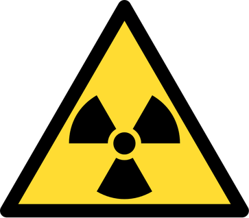 DIN 4844-2 Warnzeichen D-W005 Warnung vor radioaktiven Stoffen oder ionisierenden Strahlen (auch auf abschirmenden Behältern)(1)