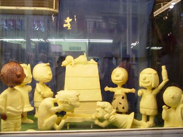Die Peanuts als Butterschnitzerei auf der Iowa State Fair (2002)