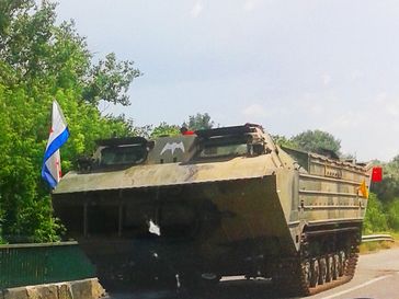 A captured (by the pro-Ukrainian Aidar Battalion) LPR vehicle (9 June 2014)