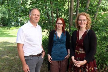 Das HNEE-Projektteam (v.l.n.r): Prof. Dr. Jens Pape, Alexandra Wittwer und Projektleiterin Dr. Melanie Kröger Quelle: © HNEE 2018 (idw)