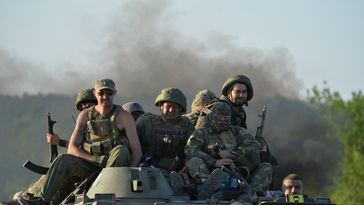 Soldaten der Volksrepublik Lugansk bei Lissitschansk, 8. Juli 2022