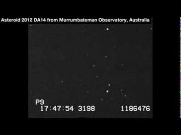 Screenshot aus dem Youtube Video "Asteroid 2012 DA14 "15.02.2013""