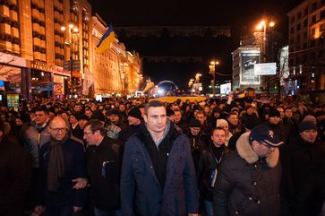 Vitali Klitschko, als Führer der Partei UDAR am 27 November 2013.